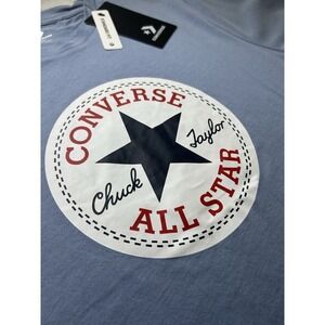 Converse All Star Shirt Youth L Light Blue Short Sleeve Crewneck Outdoors Casual